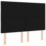 Headboard Black 144 cm Velvet - Rear View