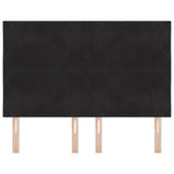 Headboard Black 144 cm Velvet - Top-Down View