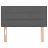 LED Headboard with LED Strip Lights Dark Grey 100 cm Polyester