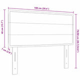 LED Headboard with LED Strip Lights Dark Grey 100 cm Polyester - Low Angle