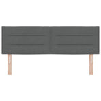 LED Headboard with LED Strip Lights Dark Grey 160 cm Polyester