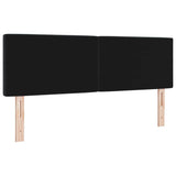 LED Headboard with LED Strip Lights Manual Black 144 cm Velvet