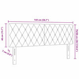 LED Headboard with LED Strip Lights Manual Black 144 cm Velvet - Extra Image