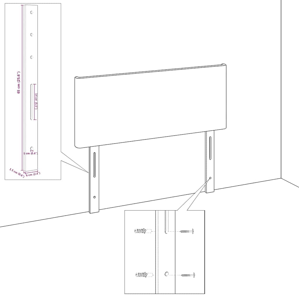 LED Headboard with LED Strip Lights Manual Black 144 cm Velvet