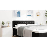 LED Headboard with LED Strip Lights Black 160 cm Polyester