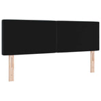 LED Headboard with LED Strip Lights Black 160 cm Polyester
