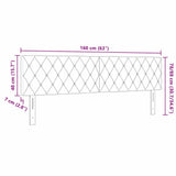 LED Headboard with LED Strip Lights Black 160 cm Polyester