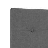 LED Headboard with LED Strip Lights Dark Grey 100 cm Fabric