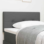 LED Headboard with LED Strip Lights Dark Grey 100 cm Fabric