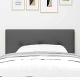LED Headboard with LED Strip Lights Dark Grey 100 cm Fabric
