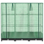 Raised Bed with Greenhouse Cover Rattan Look 120x40x123 cm