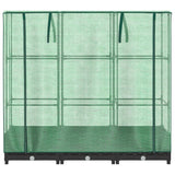 Raised Bed with Greenhouse Cover Rattan Look 120x40x123 cm - Top-Down View