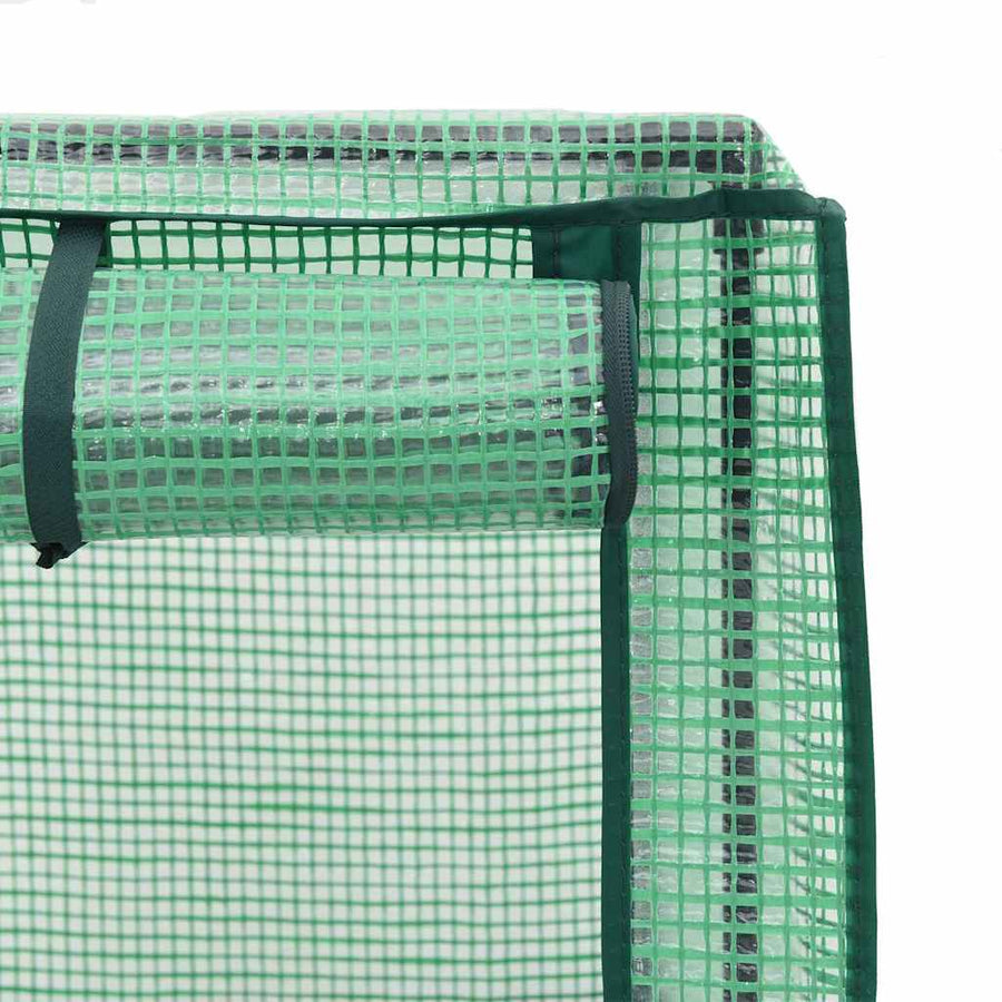 Raised Bed with Greenhouse Cover Rattan Look 120x40x123 cm