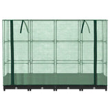 Raised Bed with Greenhouse Cover Rattan Look 160x40x123 cm - Top-Down View
