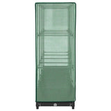 Raised Bed with Greenhouse Cover Rattan Look 160x40x123 cm - 45-Degree Angle