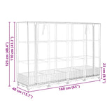 Raised Bed with Greenhouse Cover Rattan Look 160x40x123 cm - Extra Image