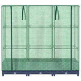 Raised Bed with Greenhouse Cover Rattan Look 120x40x123 cm