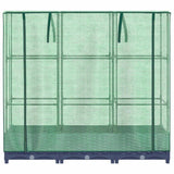 Raised Bed with Greenhouse Cover Rattan Look 120x40x123 cm - Top-Down View