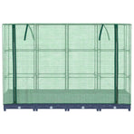 Raised Bed with Greenhouse Cover Rattan Look 160x40x123 cm