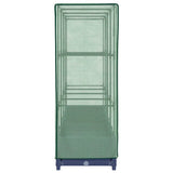 Raised Bed with Greenhouse Cover Rattan Look 160x40x123 cm