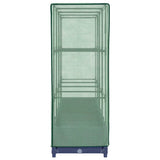 Raised Bed with Greenhouse Cover Rattan Look 160x40x123 cm - 45-Degree Angle