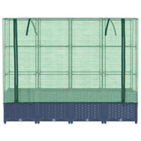 Raised Bed with Greenhouse Cover Rattan Look 160x40x138 cm