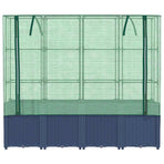 Raised Bed with Greenhouse Cover Rattan Look 160x40x153 cm