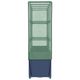 Raised Bed with Greenhouse Cover Rattan Look 160x40x153 cm