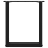 Coffee Table Legs U-Shaped 2 pcs Black 28x(42-43) cm Steel - 45-Degree Angle