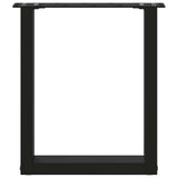 Coffee Table Legs U-Shaped 2 pcs Black 38x(42-43) cm Steel