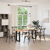 Dining Table Legs U-Shaped 2 pcs Black 50x(72-73) cm Steel - Front View