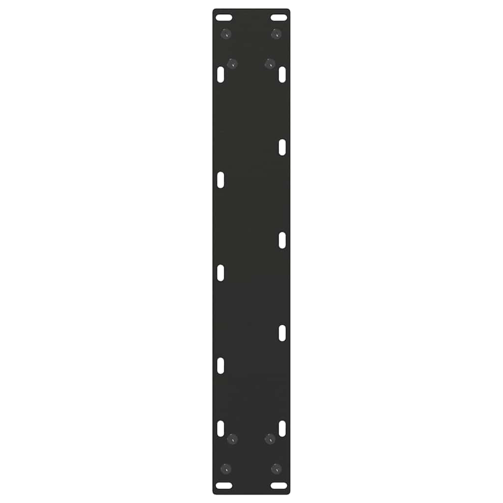 Dining Table Legs U-Shaped 2 pcs Black 50x(72-73) cm Steel