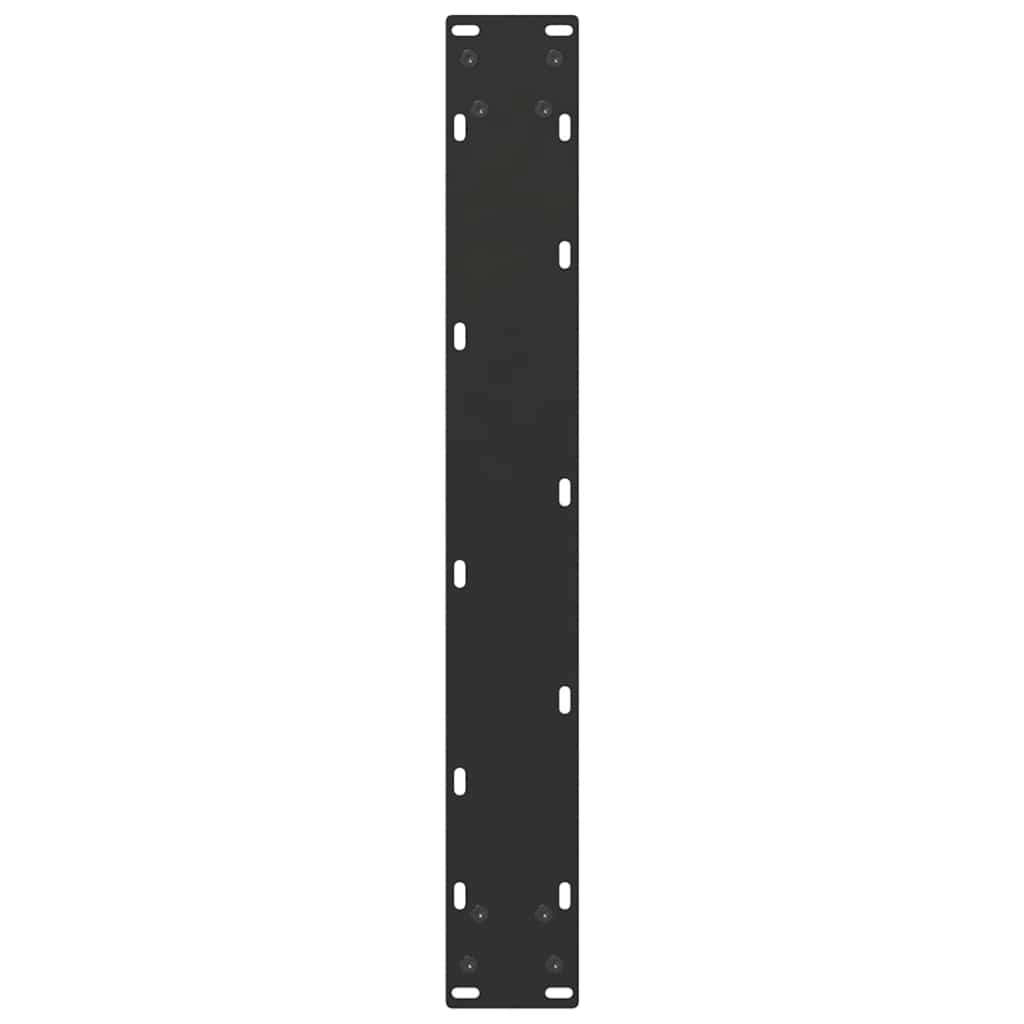 Dining Table Legs U-Shaped 2 pcs Black 60x(72-73) cm Steel