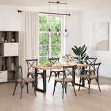 Dining Table Legs U-Shaped 2 pcs Black 70x(72-73) cm Steel - Front View