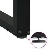 Dining Table Legs U-Shaped 2 pcs Black 70x(72-73) cm Steel - Extra Image