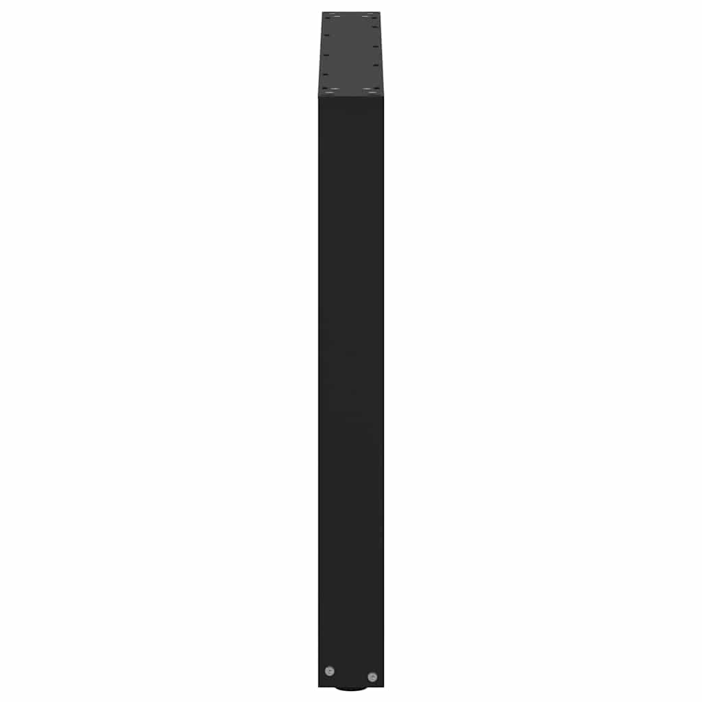 Dining Table Legs U-Shaped 2 pcs Black 80x(72-73) cm Steel