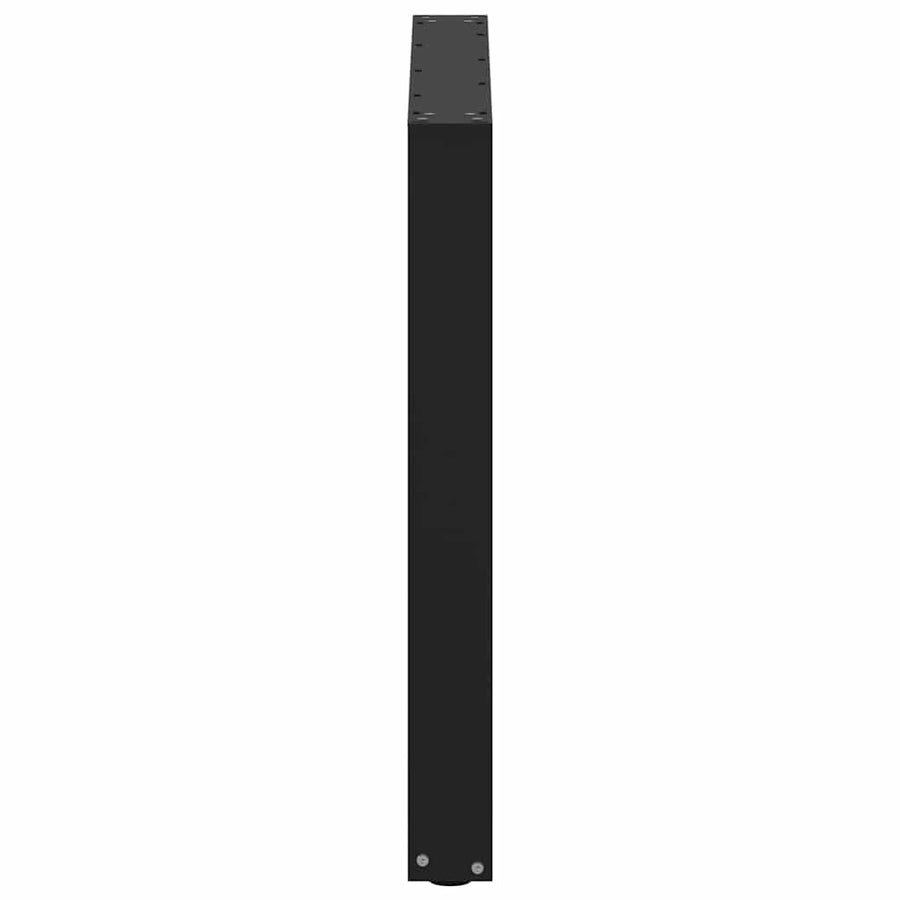 Dining Table Legs U-Shaped 2 pcs Black 80x(72-73) cm Steel