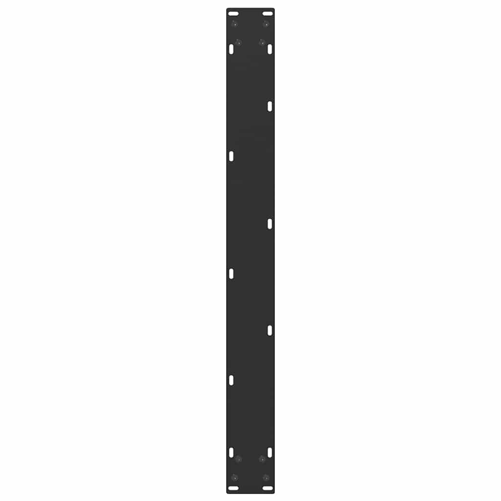 Dining Table Legs U-Shaped 2 pcs Black 80x(72-73) cm Steel