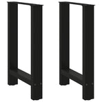 Dining Table Legs Black 2 pcs 60x(72-73) cm Steel