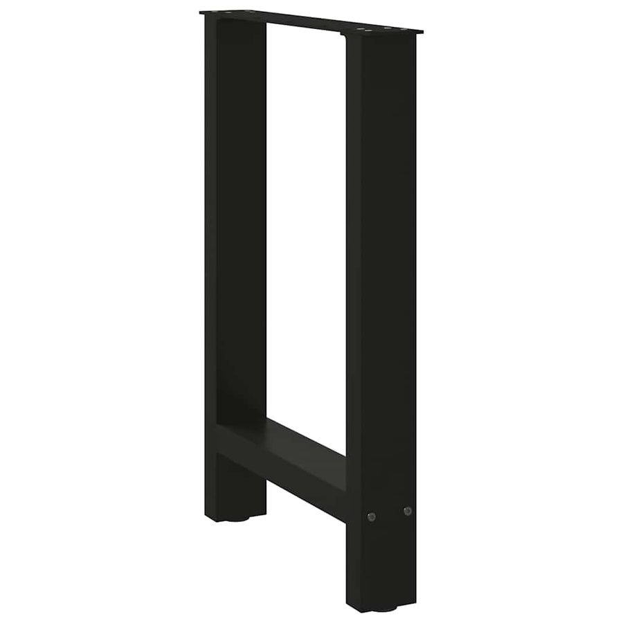 Dining Table Legs Black 2 pcs 60x(72-73) cm Steel