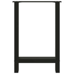 Dining Table Legs Black 2 pcs 60x(72-73) cm Steel