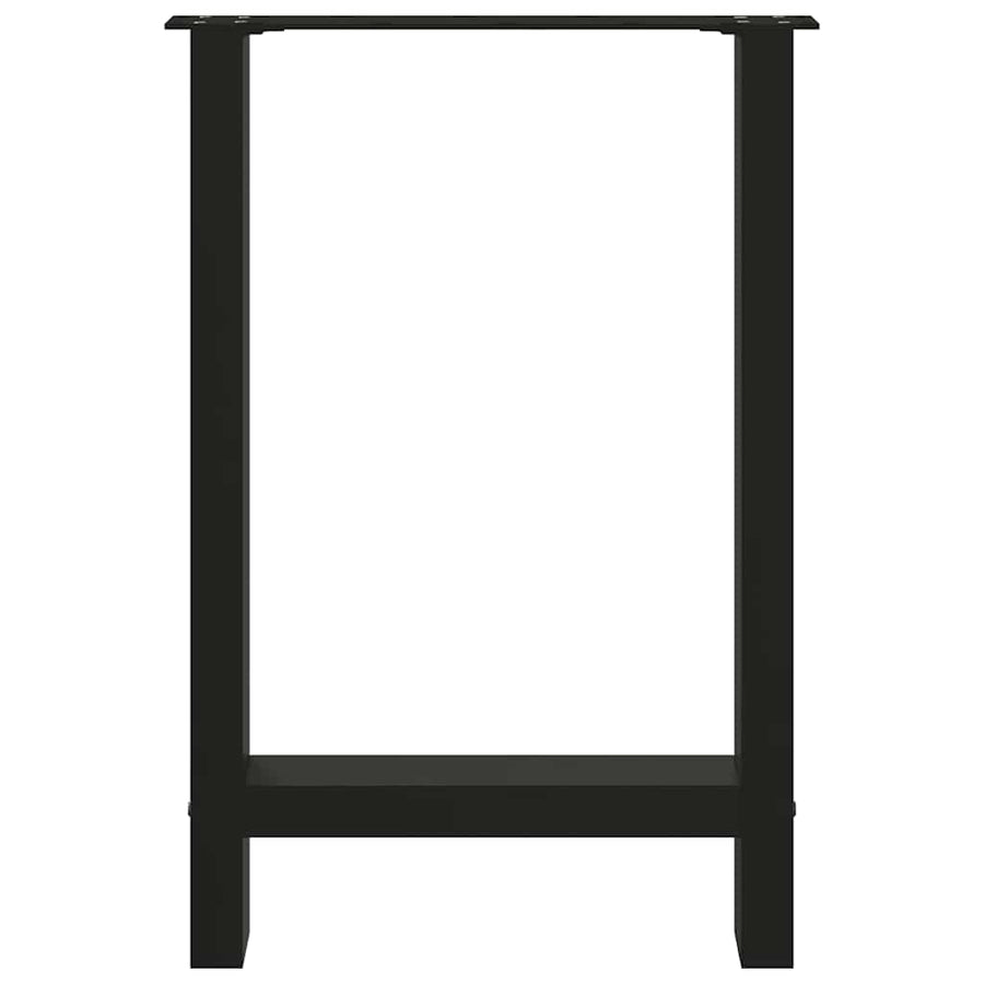 Dining Table Legs Black 2 pcs 60x(72-73) cm Steel