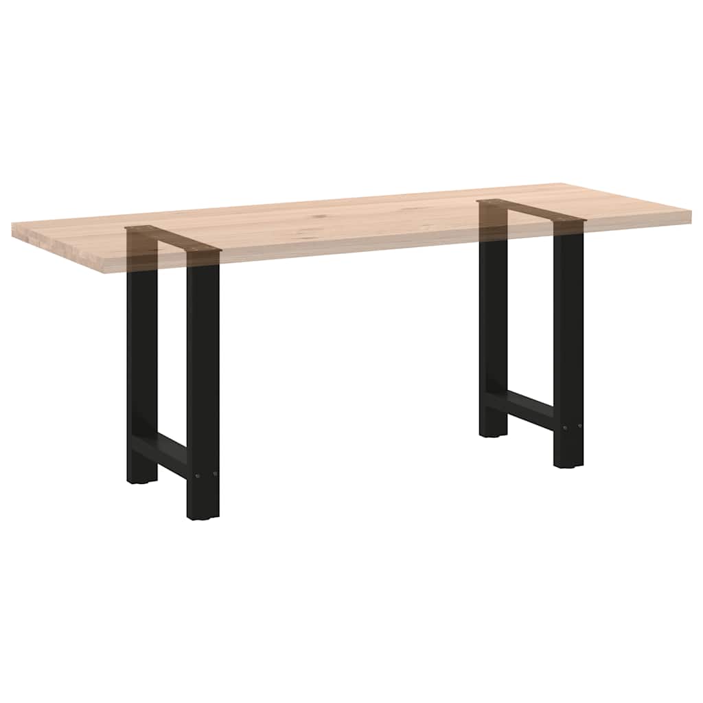 Dining Table Legs Black 2 pcs 60x(72-73) cm Steel