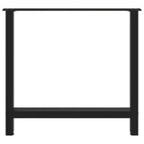Dining Table Legs Black 2 pcs 70x(72-73) cm Steel