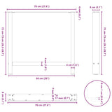 Dining Table Legs Black 2 pcs 70x(72-73) cm Steel