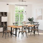 Dining Table Legs Black 2 pcs 80x(72-73) cm Steel