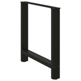 Dining Table Legs Black 2 pcs 80x(72-73) cm Steel