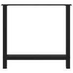 Dining Table Legs Black 2 pcs 80x(72-73) cm Steel