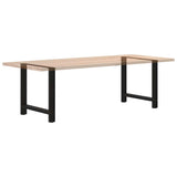 Dining Table Legs Black 2 pcs 80x(72-73) cm Steel - Low Angle