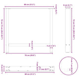 Dining Table Legs Black 2 pcs 80x(72-73) cm Steel